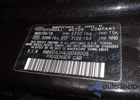 2018 Genesis G90 5.0 Ultimate из США, поврежденный, VIN KMHG54JH4JU048005